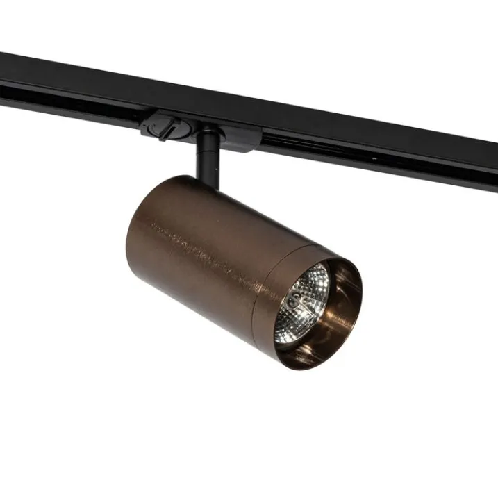 QAZQA Deckenstrahler|Aufbaustrahler*Moderner Spot Dunkelbronze für Schienensystem 1-phasig 70mm - Iconic Jeana Luxe