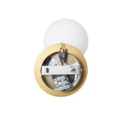 QAZQA Schlafzimmerlampen|Küchenlampen*Moderner Spot Gold mit Opalglas mit Schalter - Athens