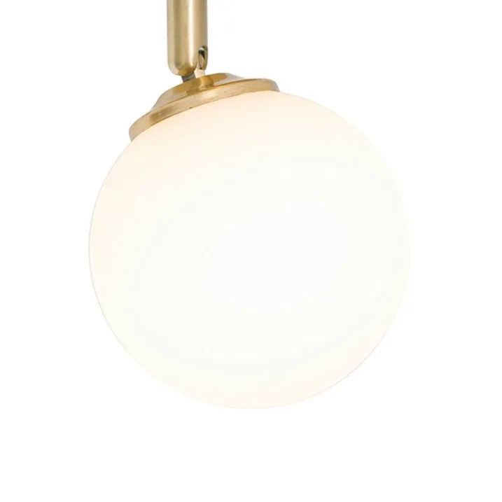 QAZQA Schlafzimmerlampen|Küchenlampen*Moderner Spot Gold mit Opalglas mit Schalter - Athens