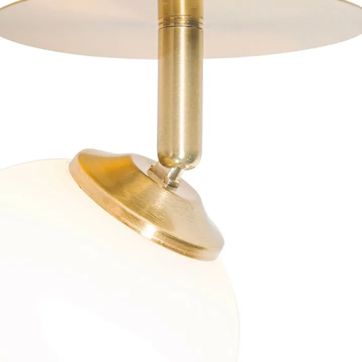 QAZQA Schlafzimmerlampen|Küchenlampen*Moderner Spot Gold mit Opalglas mit Schalter - Athens
