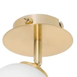 QAZQA Schlafzimmerlampen|Küchenlampen*Moderner Spot Gold mit Opalglas mit Schalter - Athens