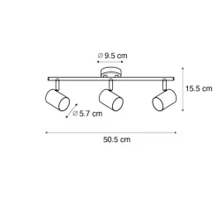 QAZQA Küchenlampen|Deckenstrahler*Moderner Spot in Schwarz mit 3-flammigem, kippbarem Holz - Jeana