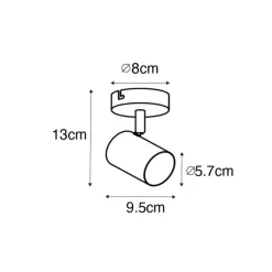 QAZQA Schlafzimmerlampen|Küchenlampen*Moderner Spot Messing verstellbar - Jeana