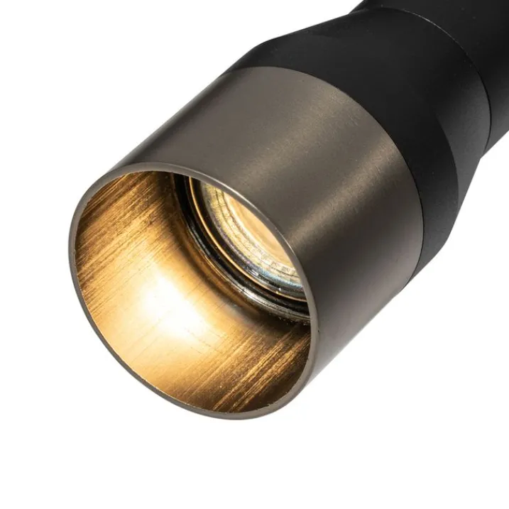 QAZQA Deckenstrahler|Aufbaustrahler*Moderner Spot Schwarz mit Gunmetal für 1-Phasen-Schienensystem GU10 50mm - Iconic Kohua