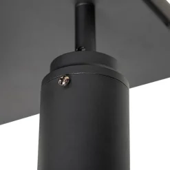QAZQA Badezimmerlampen|Deckenstrahler*Moderner Spot schwarz quadratisch 3-Licht IP44 - Ducha