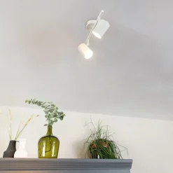 QAZQA Smarte Spots|Smarte Deckenleuchten*Moderner Spot weiß inkl. WiFi GU10 Lichtquelle verstellbar - Jeana 2