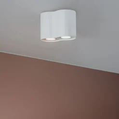 QAZQA Schlafzimmerlampen|Küchenlampen*Moderner Spot weiß kippbar - Rondoo Duo