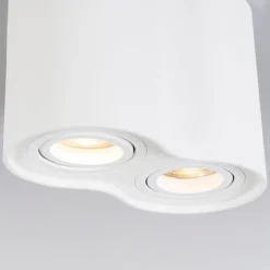 QAZQA Schlafzimmerlampen|Küchenlampen*Moderner Spot weiß kippbar - Rondoo Duo