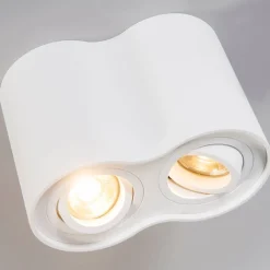 QAZQA Schlafzimmerlampen|Küchenlampen*Moderner Spot weiß kippbar - Rondoo Duo