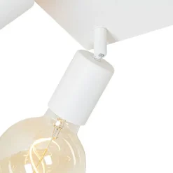 QAZQA Deckenstrahler|Aufbaustrahler*Moderner Spot weiß quadratisch 4-flammig - Facil