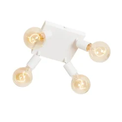 QAZQA Deckenstrahler|Aufbaustrahler*Moderner Spot weiß quadratisch 4-flammig - Facil