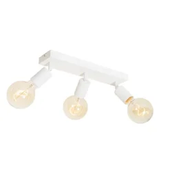 QAZQA Deckenstrahler|Aufbaustrahler*Moderner Spot weiß rechteckig 3-flammig - Facil