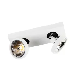 QAZQA Deckenstrahler|Aufbaustrahler*Moderner Spot weiß schwenk- und neigbar - Ga 2