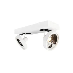 QAZQA Deckenstrahler|Aufbaustrahler*Moderner Spot weiß schwenk- und neigbar - Ga 2