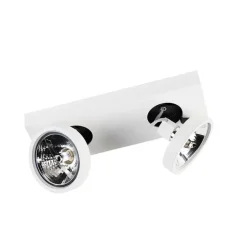 QAZQA Deckenstrahler|Aufbaustrahler*Moderner Spot weiß schwenk- und neigbar - Ga 2