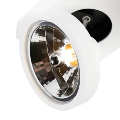 QAZQA Deckenstrahler|Aufbaustrahler*Moderner Spot weiß schwenk- und neigbar - Ga 2