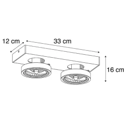 QAZQA Deckenstrahler|Aufbaustrahler*Moderner Spot weiß schwenk- und neigbar - Ga 2