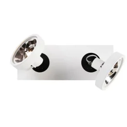 QAZQA Deckenstrahler|Aufbaustrahler*Moderner Spot weiß schwenk- und neigbar - Ga 2