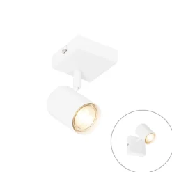 QAZQA Wandstrahler|Deckenstrahler*Moderner Spot Weiß Verstellbar Quadratisch - Jeana