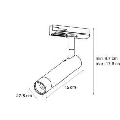 QAZQA Deckenstrahler|Aufbaustrahler*Moderner Strahler Beige mit Schwarz für Schienensystem 1-phasig - Iconic Ivy