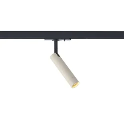 QAZQA Deckenstrahler|Aufbaustrahler*Moderner Strahler Beige mit Schwarz für Schienensystem 1-phasig - Iconic Ivy