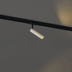 QAZQA Deckenstrahler|Aufbaustrahler*Moderner Strahler Beige mit Schwarz für Schienensystem 1-phasig - Iconic Ivy