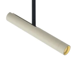 QAZQA Deckenstrahler|Aufbaustrahler*Moderner Strahler beige mit Schwarz für 1-Phasen-Schienensystem - Slimline Avery