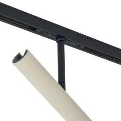 QAZQA Deckenstrahler|Aufbaustrahler*Moderner Strahler beige mit Schwarz für 1-Phasen-Schienensystem - Slimline Avery