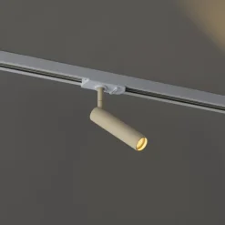 QAZQA Deckenstrahler|Aufbaustrahler*Moderner Strahler Beige mit Weiß für 1-Phasen-Schienensystem - Iconic Ivy