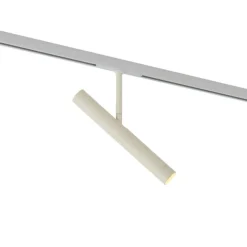 QAZQA Deckenstrahler|Aufbaustrahler*Moderner Strahler Beige mit Weiß für 1-Phasen-Schienensystem - Slimline Avery