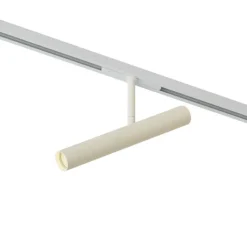 QAZQA Deckenstrahler|Aufbaustrahler*Moderner Strahler Beige mit Weiß für 1-Phasen-Schienensystem - Slimline Avery