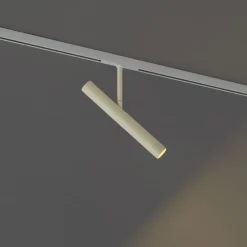 QAZQA Deckenstrahler|Aufbaustrahler*Moderner Strahler Beige mit Weiß für 1-Phasen-Schienensystem - Slimline Avery