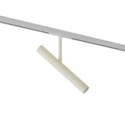 QAZQA Deckenstrahler|Aufbaustrahler*Moderner Strahler Beige mit Weiß für 1-Phasen-Schienensystem - Slimline Avery