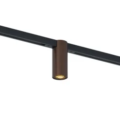 QAZQA Schlafzimmerlampen|Küchenlampen*Moderner Strahler Dunkelbronze für Schienensystem 1-phasig GU10 35mm - Slimline Nubee Honey