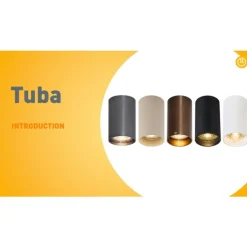 QAZQA Deckenstrahler|Aufbaustrahler*Moderner Strahler dunkelbronze 5,5 cm - Tuba