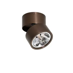 QAZQA Schlafzimmerlampen|Küchenlampen*Moderner Strahler dunkelbronze rund verstellbar - Go Nine