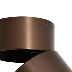 QAZQA Schlafzimmerlampen|Küchenlampen*Moderner Strahler dunkelbronze rund verstellbar - Go Nine