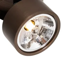 QAZQA Schlafzimmerlampen|Küchenlampen*Moderner Strahler dunkelbronze rund verstellbar - Go Nine