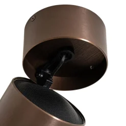 QAZQA Schlafzimmerlampen|Küchenlampen*Moderner Strahler dunkelbronze rund verstellbar - Go Nine