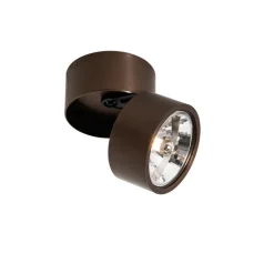 QAZQA Schlafzimmerlampen|Küchenlampen*Moderner Strahler dunkelbronze rund verstellbar - Go Nine