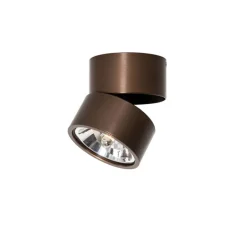 QAZQA Schlafzimmerlampen|Küchenlampen*Moderner Strahler dunkelbronze rund verstellbar - Go Nine