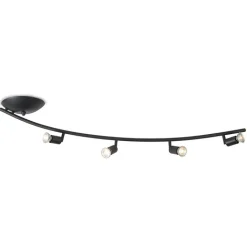 QAZQA Deckenstrahler|Aufbaustrahler*Moderner Strahler gebogen schwarz - Jeany 4