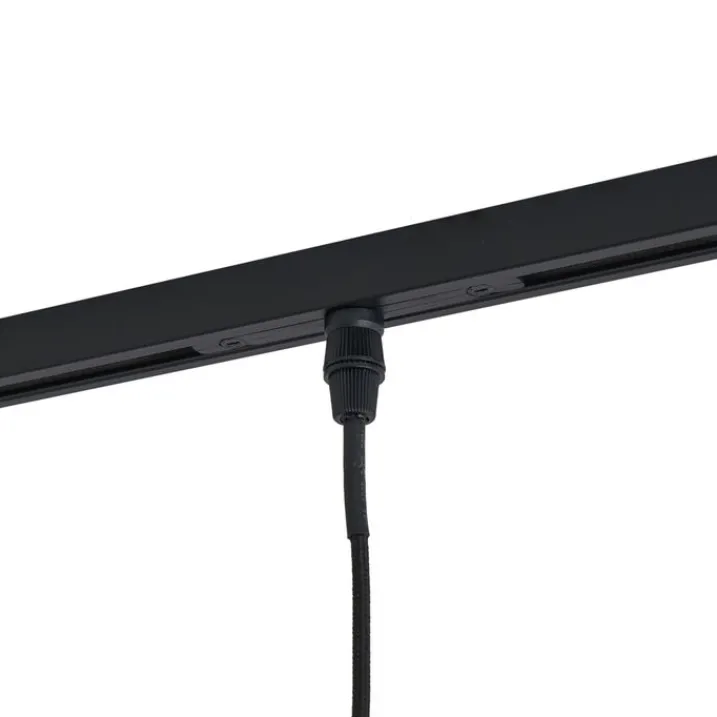 QAZQA Deckenstrahler|Aufbaustrahler*Moderner Strahler Gold mit bernsteinfarbenem Glas für Schienensystem 1-phasig - Slimline Loyce