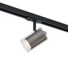 QAZQA Deckenstrahler|Aufbaustrahler*Moderner Strahler Gunmetal mit Klarglas für Schienensystem 1-phasig - Iconic Lloyd
