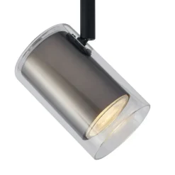 QAZQA Deckenstrahler|Aufbaustrahler*Moderner Strahler Gunmetal mit Klarglas für Schienensystem 1-phasig - Iconic Lloyd