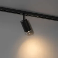 QAZQA Deckenstrahler|Aufbaustrahler*Moderner Strahler mit Rauchring für 1-phasiges Schienensystem GU10 50mm - Iconic Jeana