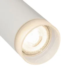 QAZQA Schlafzimmerlampen|Küchenlampen*Moderner Strahler mit weißem Ring für 1-phasiges Schienensystem GU10 50mm - Iconic Jeana