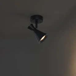 QAZQA Wandstrahler|Deckenstrahler*Moderner Strahler schwarz dreh- und kippbar - Triangle
