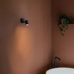 QAZQA Schlafzimmerlampen|Küchenlampen*Moderner Strahler schwarz verstellbar quadratisch - Jeana