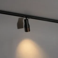 QAZQA Deckenstrahler|Aufbaustrahler*Moderner Strahler Schwarz mit Dunkelbronze für Schienensystem 1-phasig - Iconic Kohua